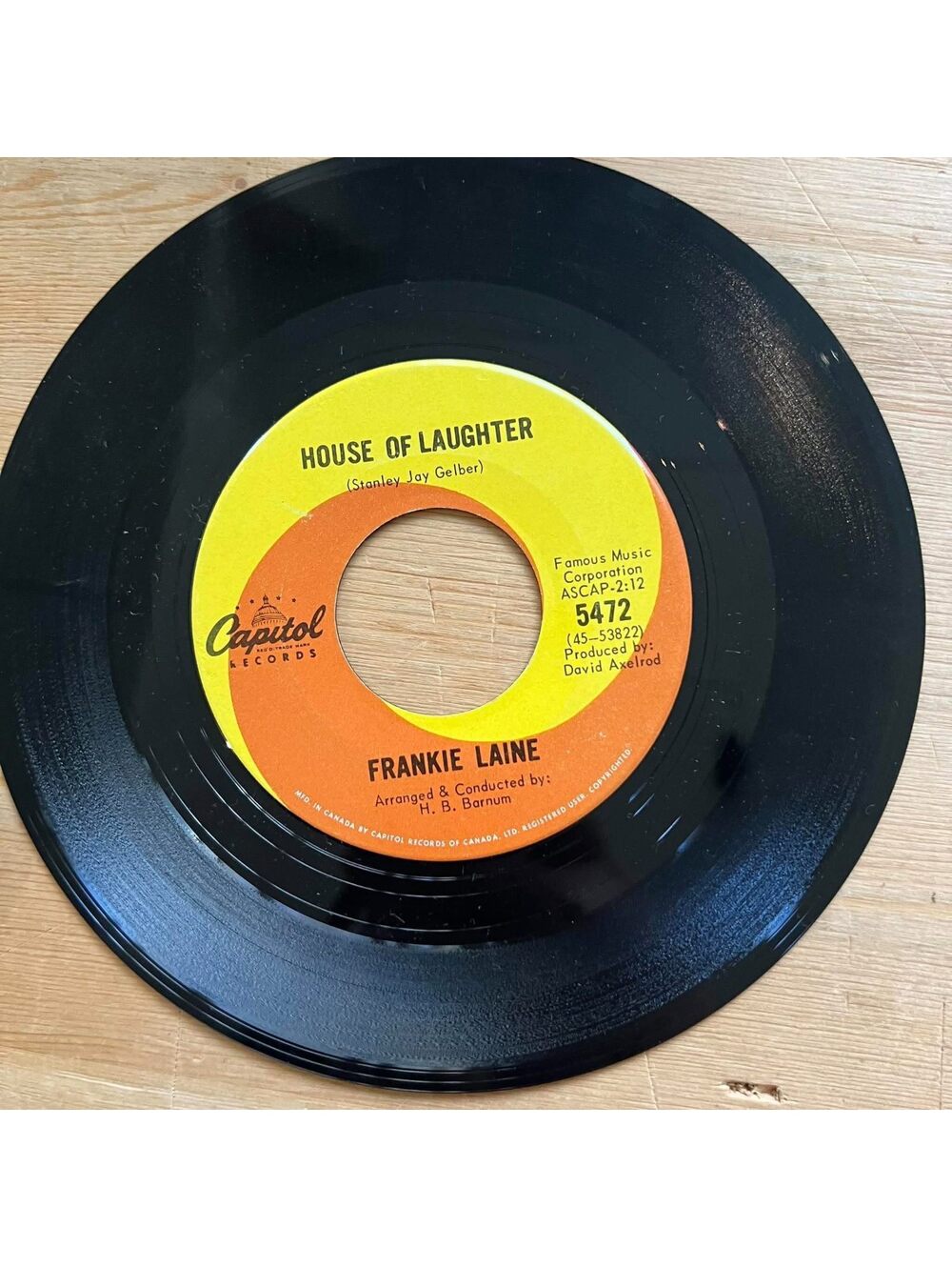 Frankie Laine - House of Laughter/A Girl 45rpm VG+ R91